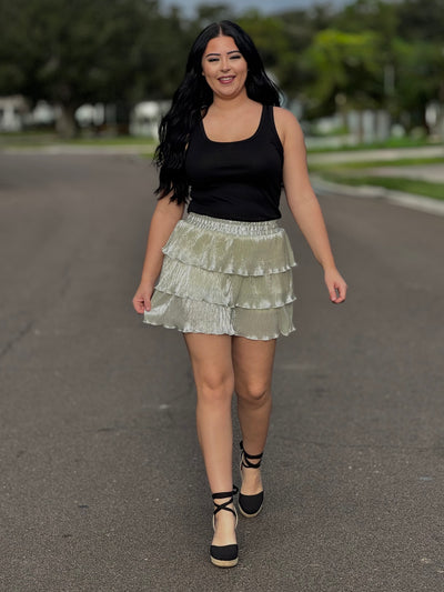 Shine Bright Skirt - Champagne