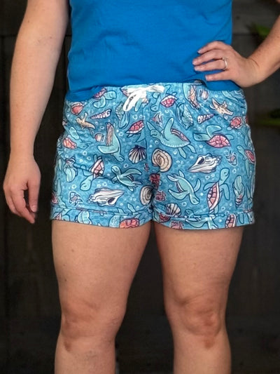 Loungewear By Southern Couture - Shell Yeah Shorts