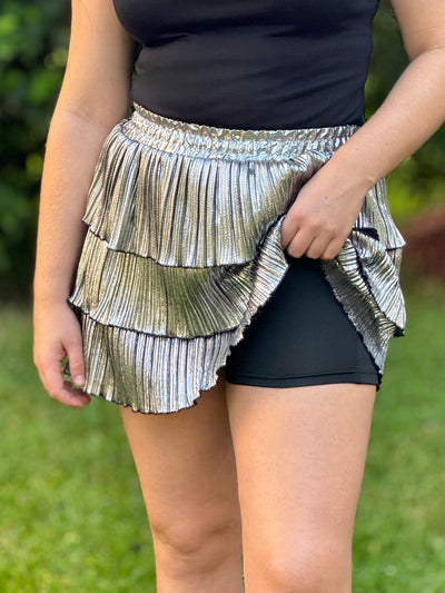 Shine Bright Skirt - Silver