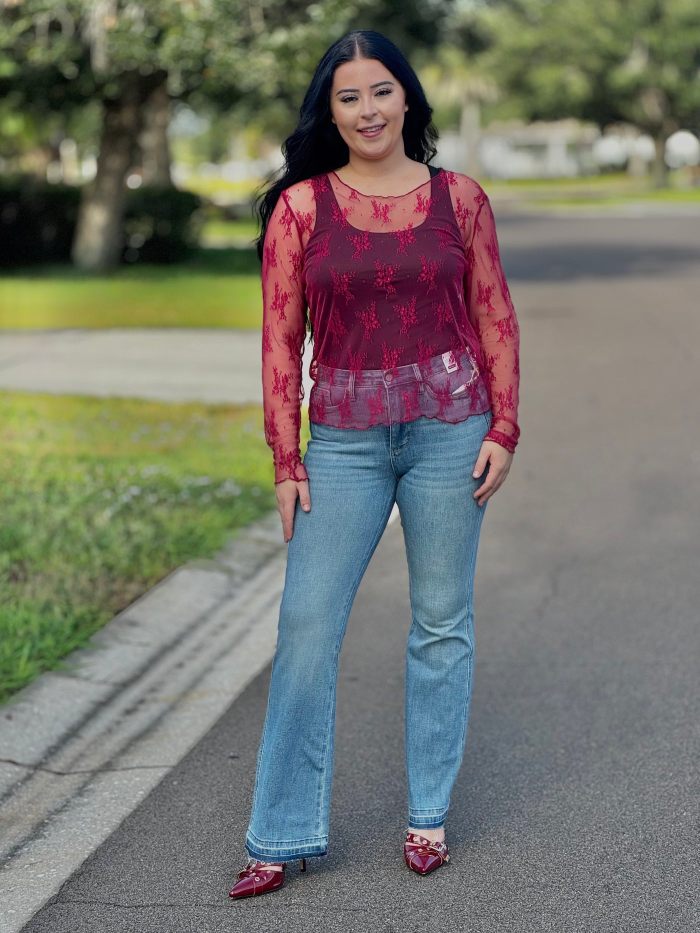 The Lacey Top - Red