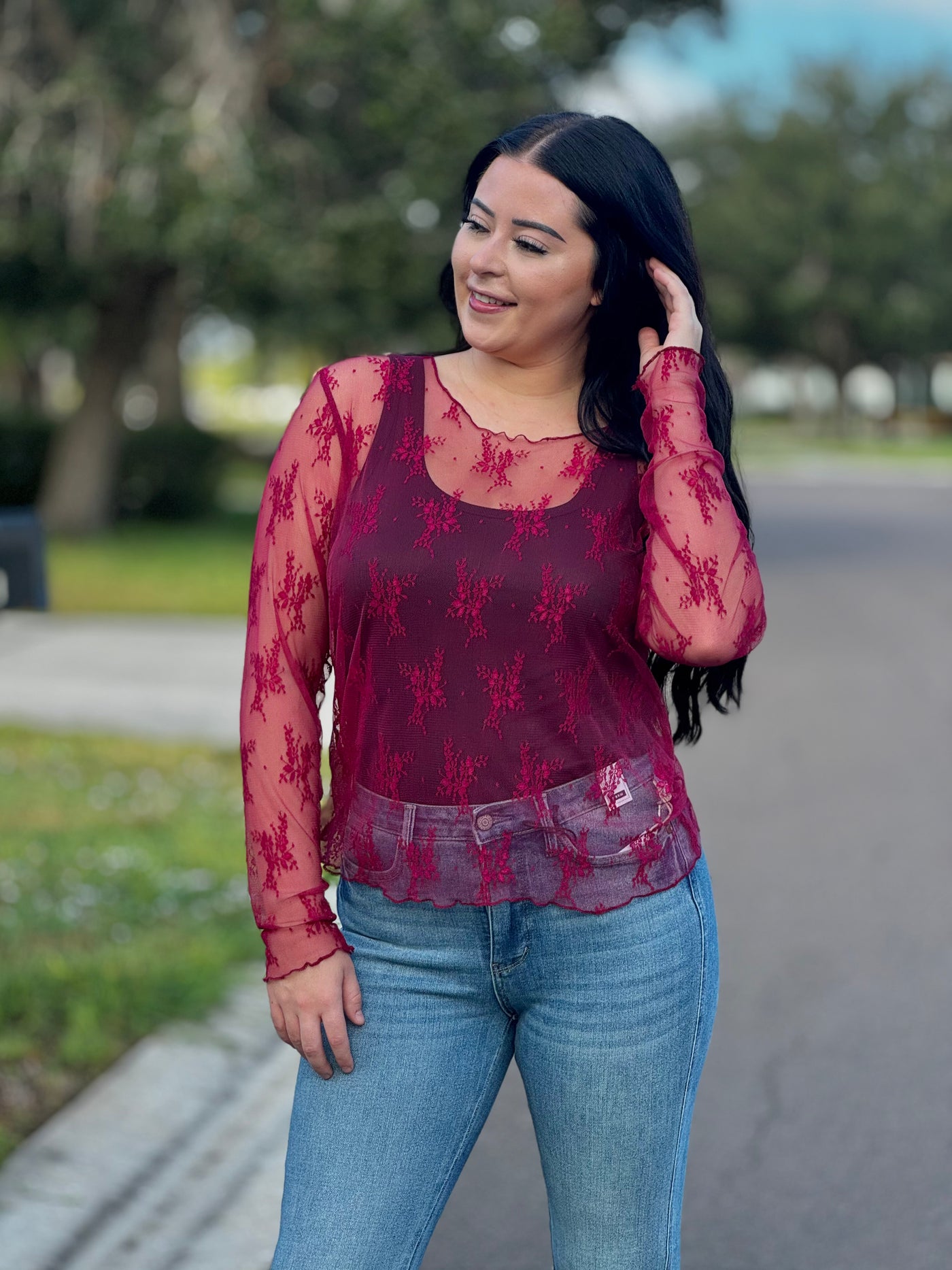 The Lacey Top - Red