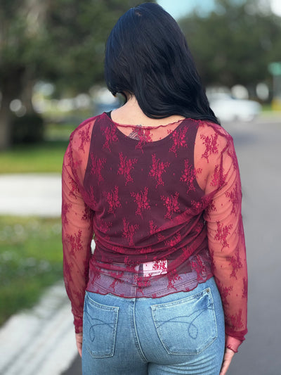 The Lacey Top - Red