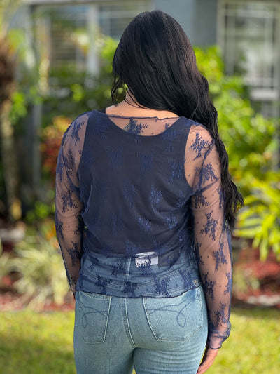 The Lacey Top - Navy