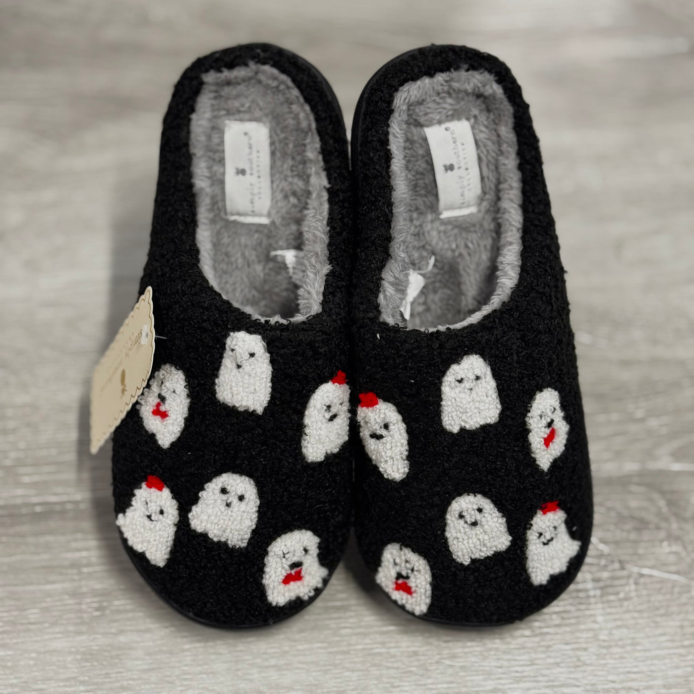 Soft Sherpa Slippers - Fully Fall Ghost