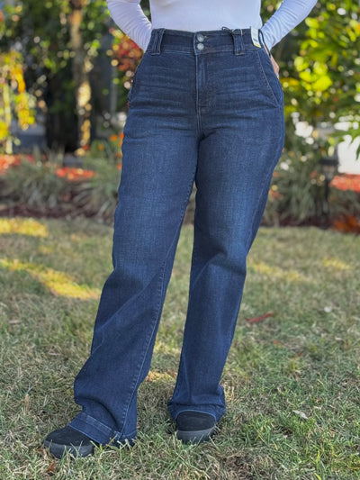 The Fancy Nancy Trouser Wide Leg Jean By Judy Blue