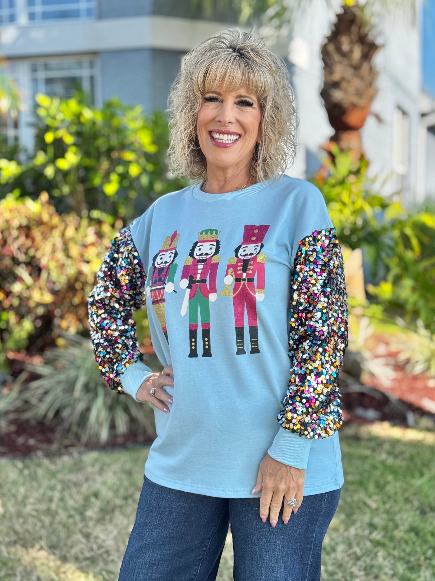 Holiday Sweatshirts By Grace + Emma - Nutcracker & Sequins