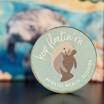Sincere Surroundings Home Gifts - Magnet - Keep Floatin' Manatee / Apollo Beach