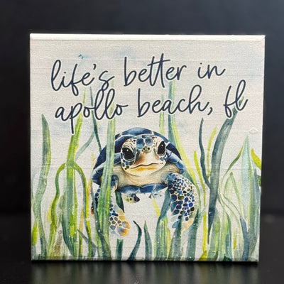 Sincere Surroundings Home Gifts - Baby Turtle Seagrass / Apollo Beach 5" X 5"