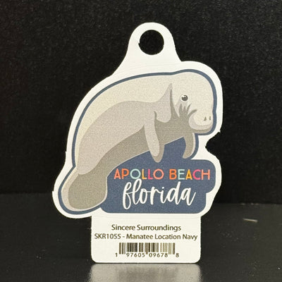 Sincere Surroundings Home Gifts - Sticker - Manatee Location Navy Apollo Beach