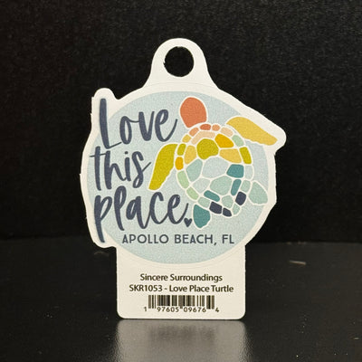 Sincere Surroundings Home Gifts - Sticker - Love Place Turtle Apollo Beach