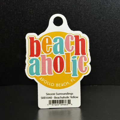 Sincere Surroundings Home Gifts - Sticker - Beachaholic Yellow Apollo Beach
