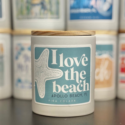 Candles By Sincere Surroundings - Love Beach Starfish - Apollo Beach / Pina Colada