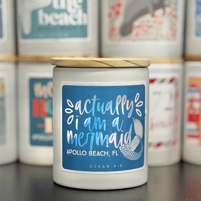 Candles By Sincere Surroundings - Actually A Mermaid - Apollo Beach / Ocean Air