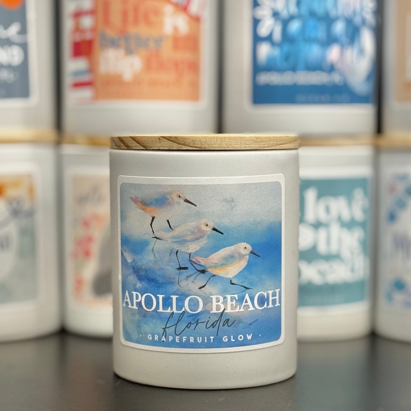 Candles By Sincere Surroundings - Sandpipers Blue - Apollo Beach / Grapefruit Glow