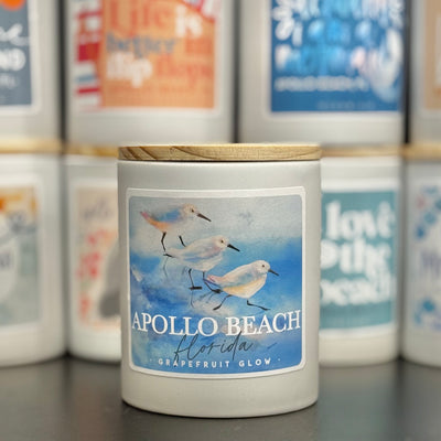 Candles By Sincere Surroundings - Sandpipers Blue - Apollo Beach / Grapefruit Glow