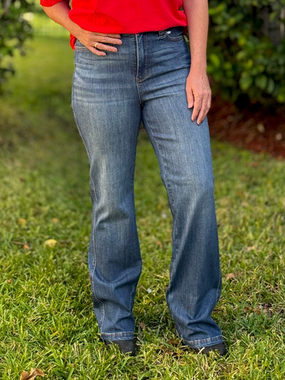 Don't Lose Control Straight Leg Jeans By Judy Blue