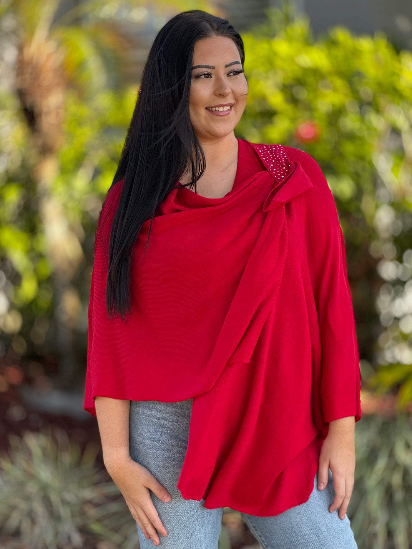 Kiara Pull Through Wrap - Red