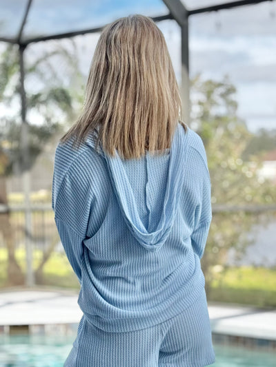 Loungewear By Jantzen - Waffle Long Sleeve / Angel Falls