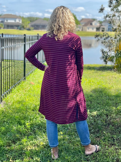 Coastal Cardigan - Berry