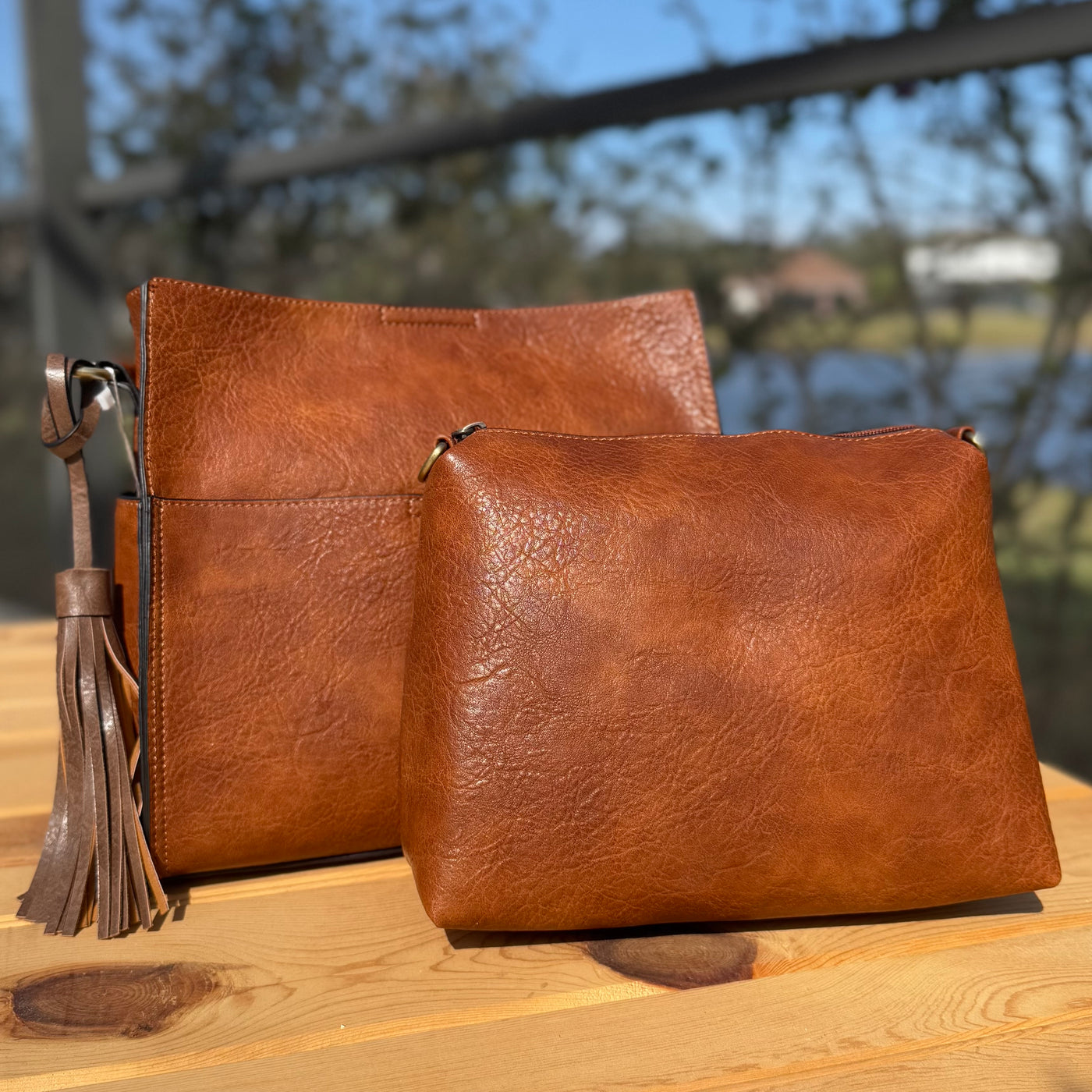 The Lyla Bag - Camel + Coffee