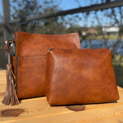 The Lyla Bag - Camel + Coffee