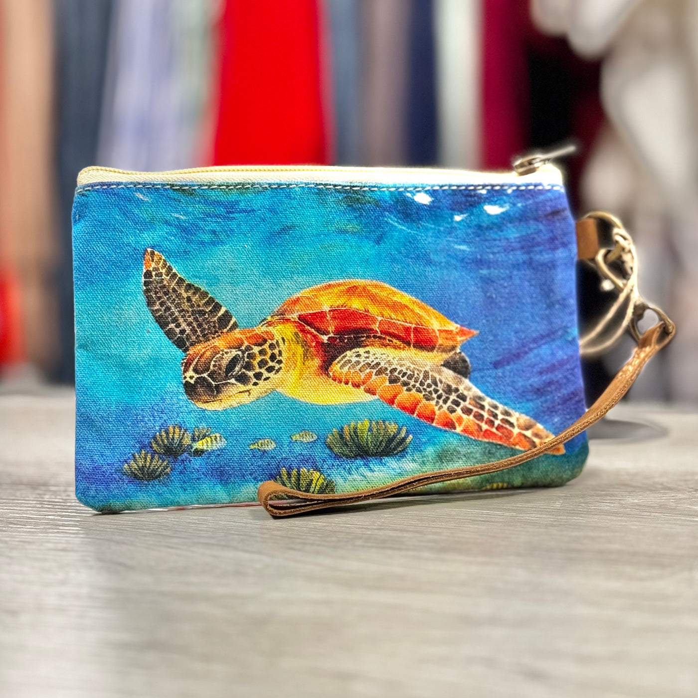 Coastal Bags & Accessories - Turtle Dive Wristlet