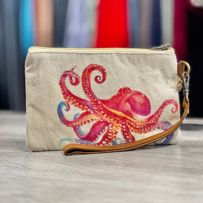 Coastal Bags & Accessories - Red Octo Wristlet