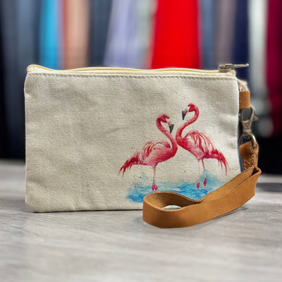 Coastal Bags & Accessories - Flamingoes Wristlet
