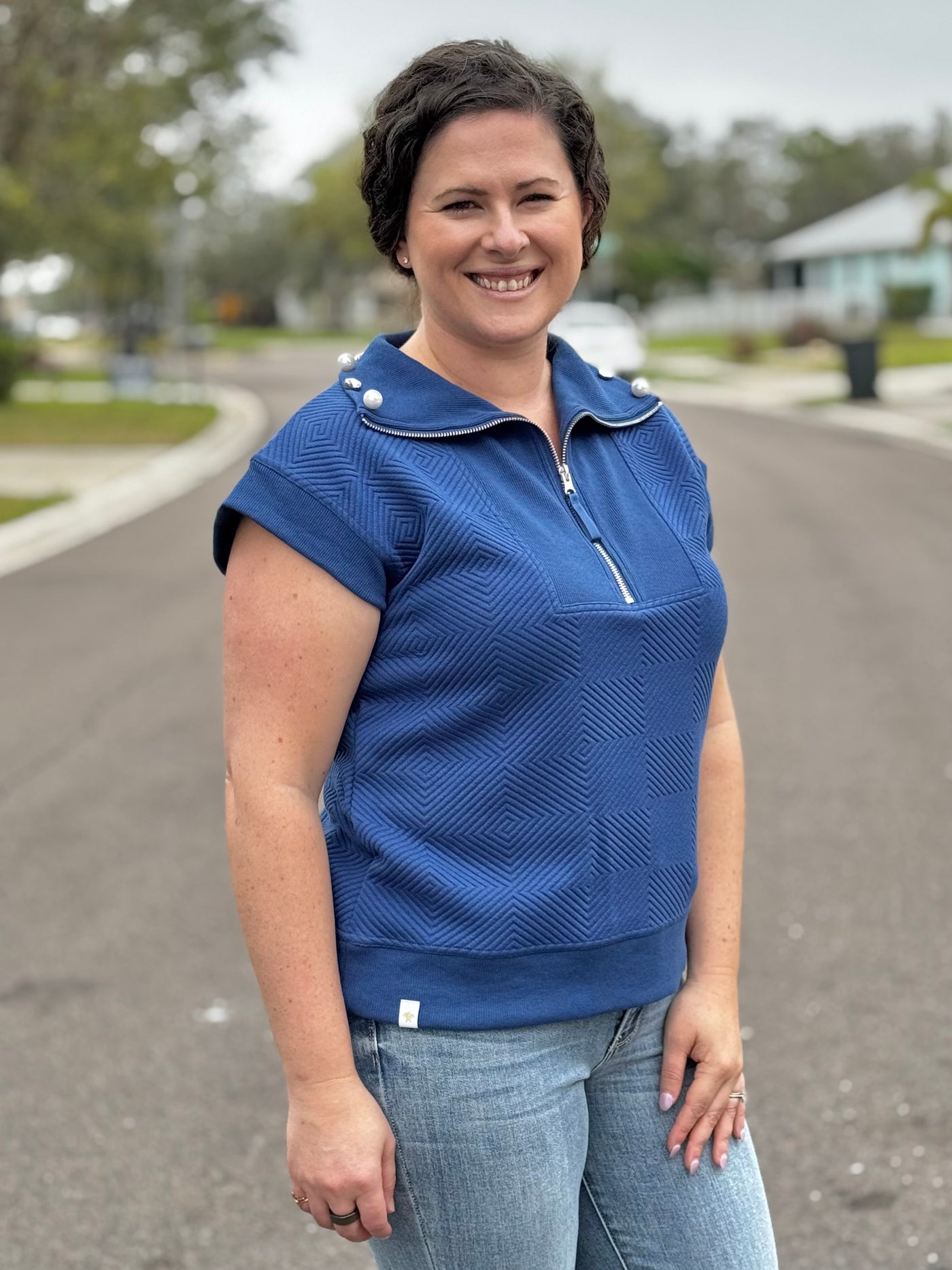 Queen Of Country Club Top By Simply Southern - Deep Sea