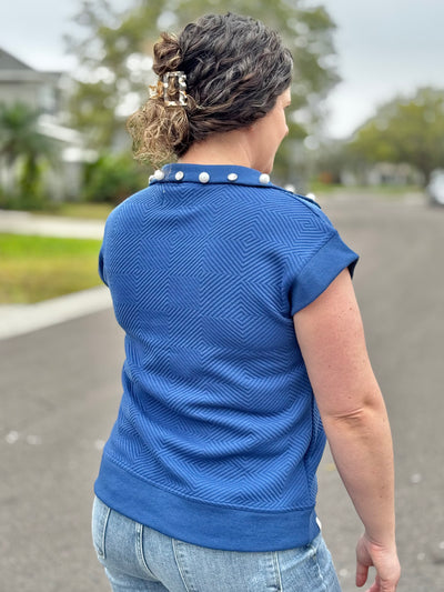 Queen Of Country Club Top By Simply Southern - Deep Sea