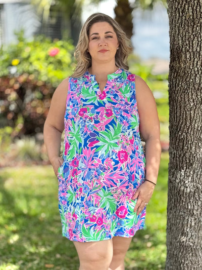The Lizzy Tank Dress In Royal By Dear Scarlett