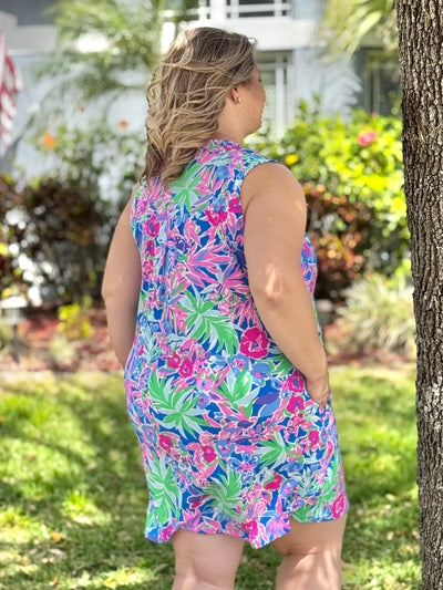 The Lizzy Tank Dress In Royal By Dear Scarlett