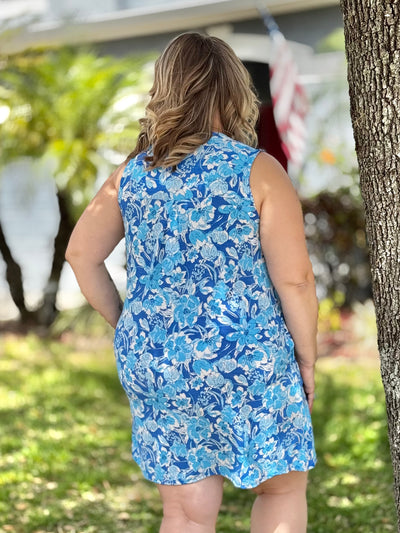 The Lizzy Tank Dress In Navy By Dear Scarlett
