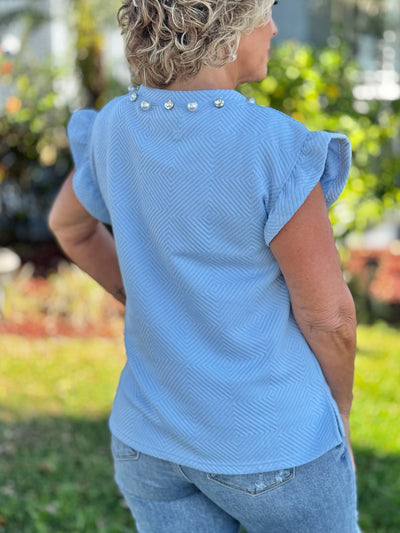 Queen Of Country Club Top By Simply Southern - Surf