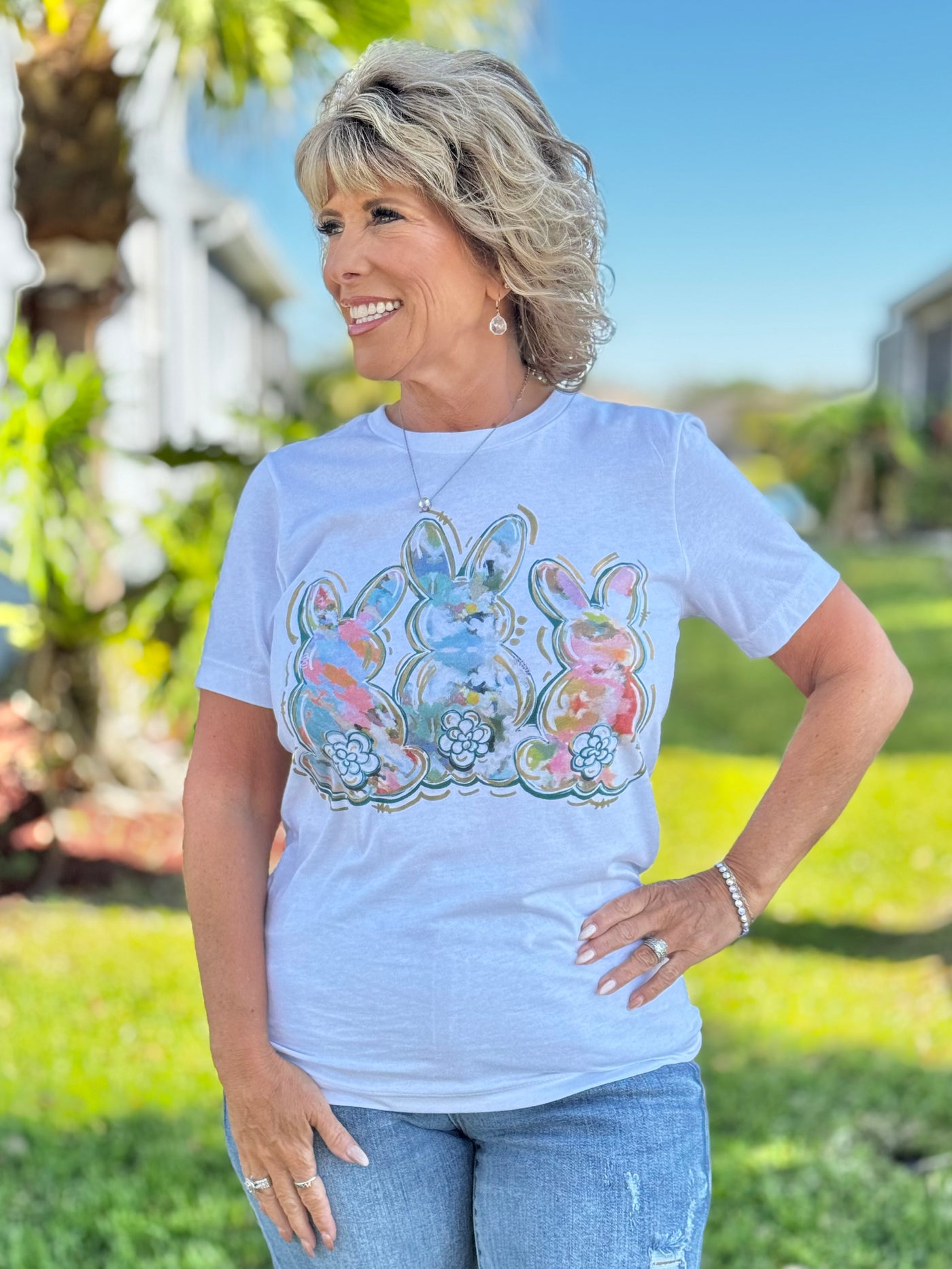 Painted Bunny Graphic Tee