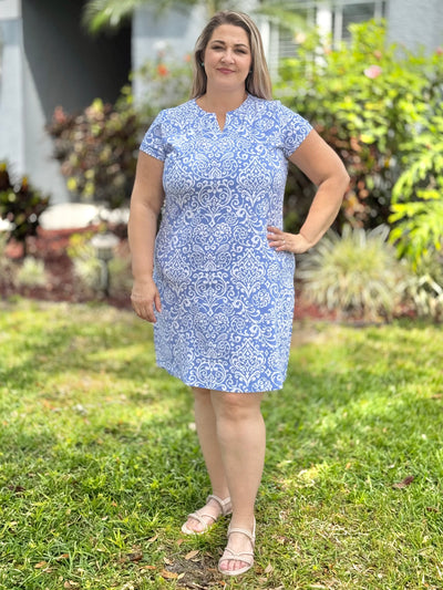 Callie Short Sleeve Shift Dress By Ana Clare