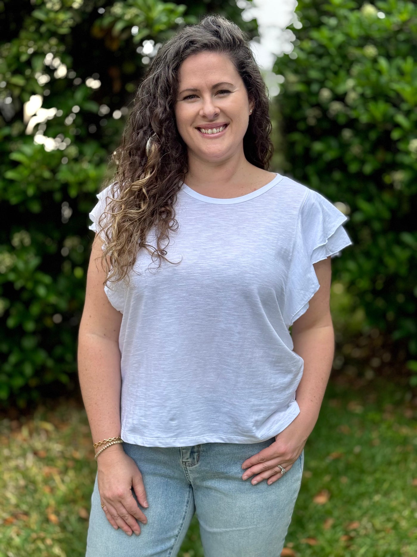 Layered Sleeve Tank In White By Hatley