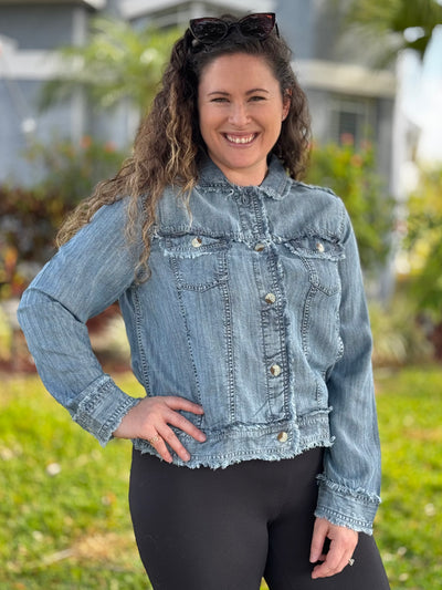 Tencel Jacket In Blue Acid Rinse By Hatley