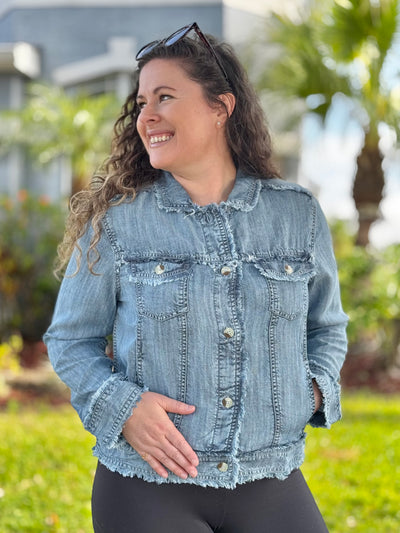 Tencel Jacket In Blue Acid Rinse By Hatley