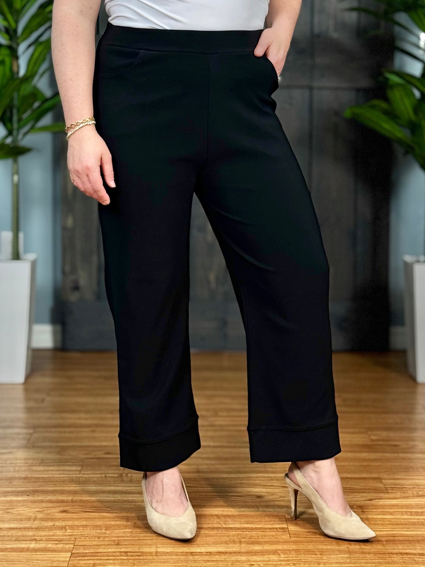 Georgie Wide Leg Cropped Pant