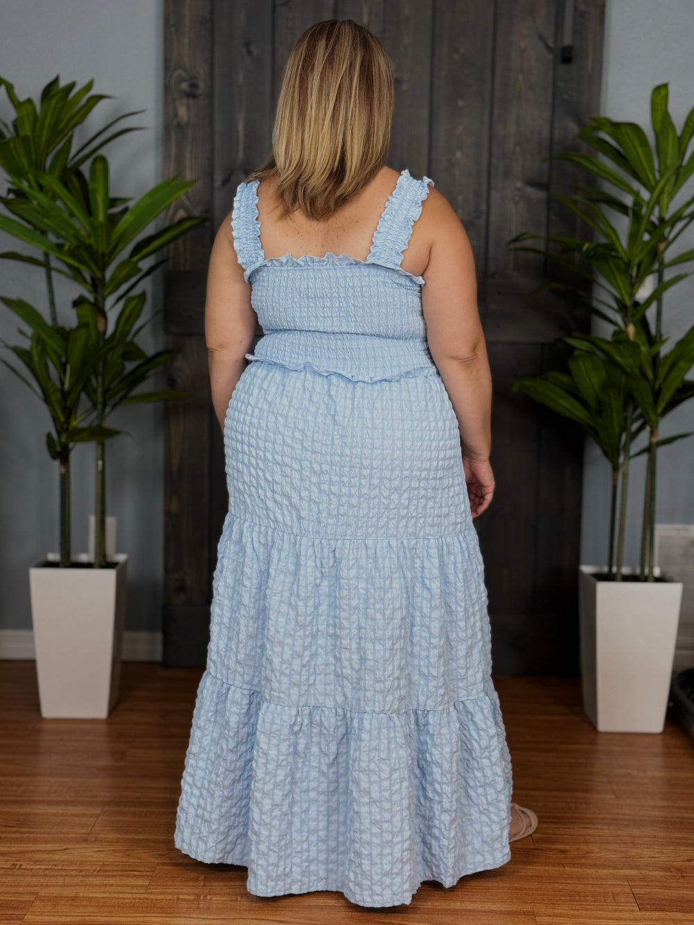chinese dress ladies Simply Southern Ruffle Maxi Pineapple Dress Large