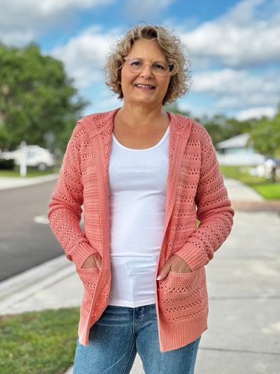 The Kim Cardigan - Peach