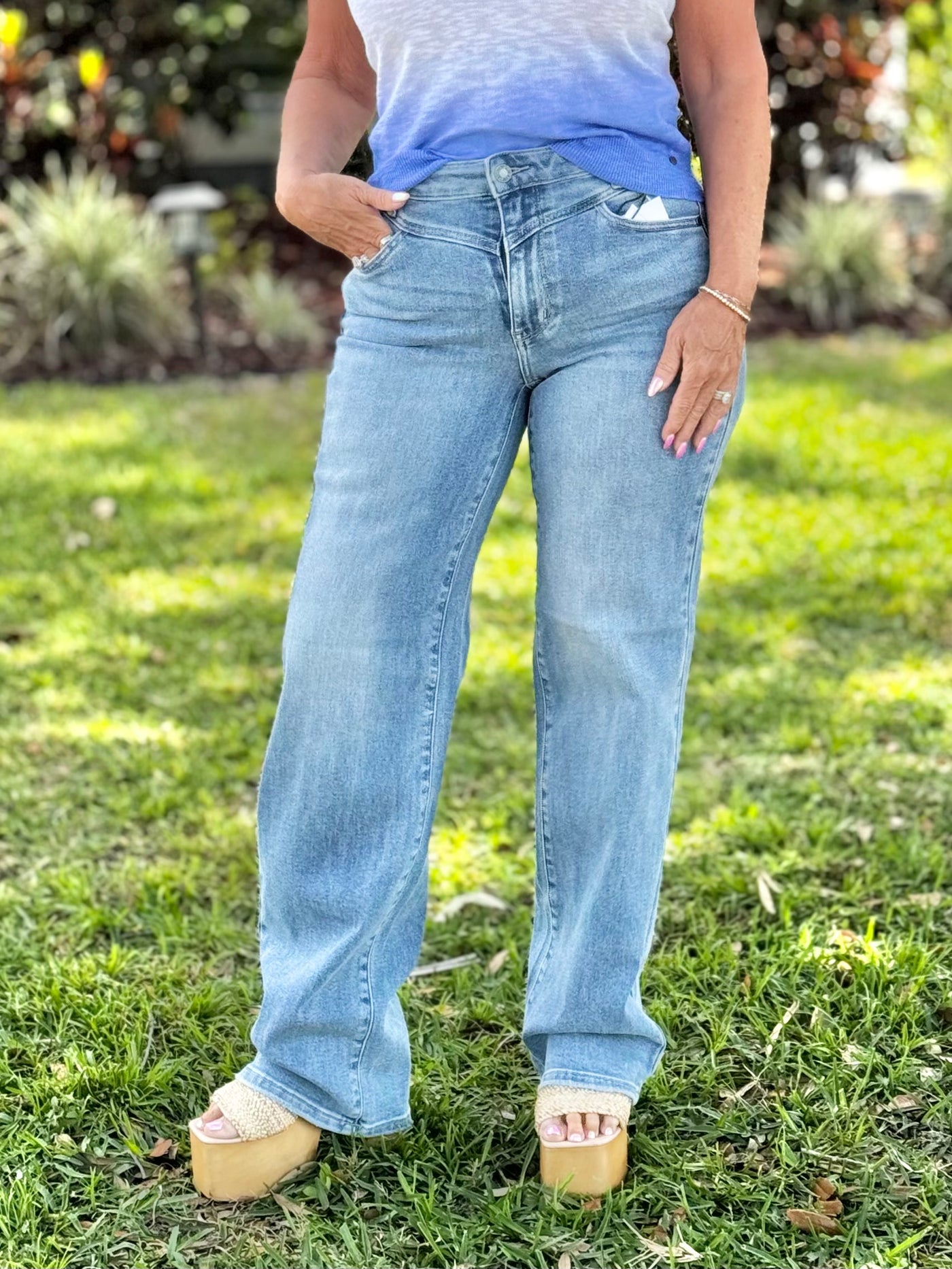 In My Heyday Wide Leg Jeans By Judy Blue