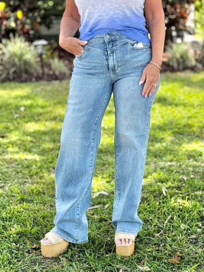 In My Heyday Wide Leg Jeans By Judy Blue