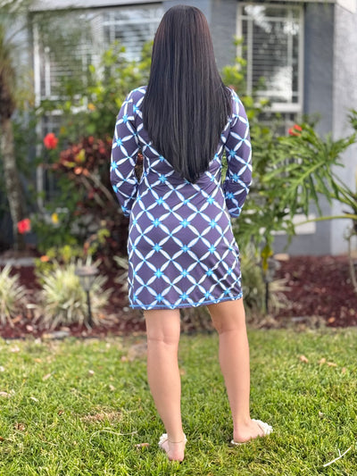 Notch Neck Dress In Diamond Ikat By Hatley