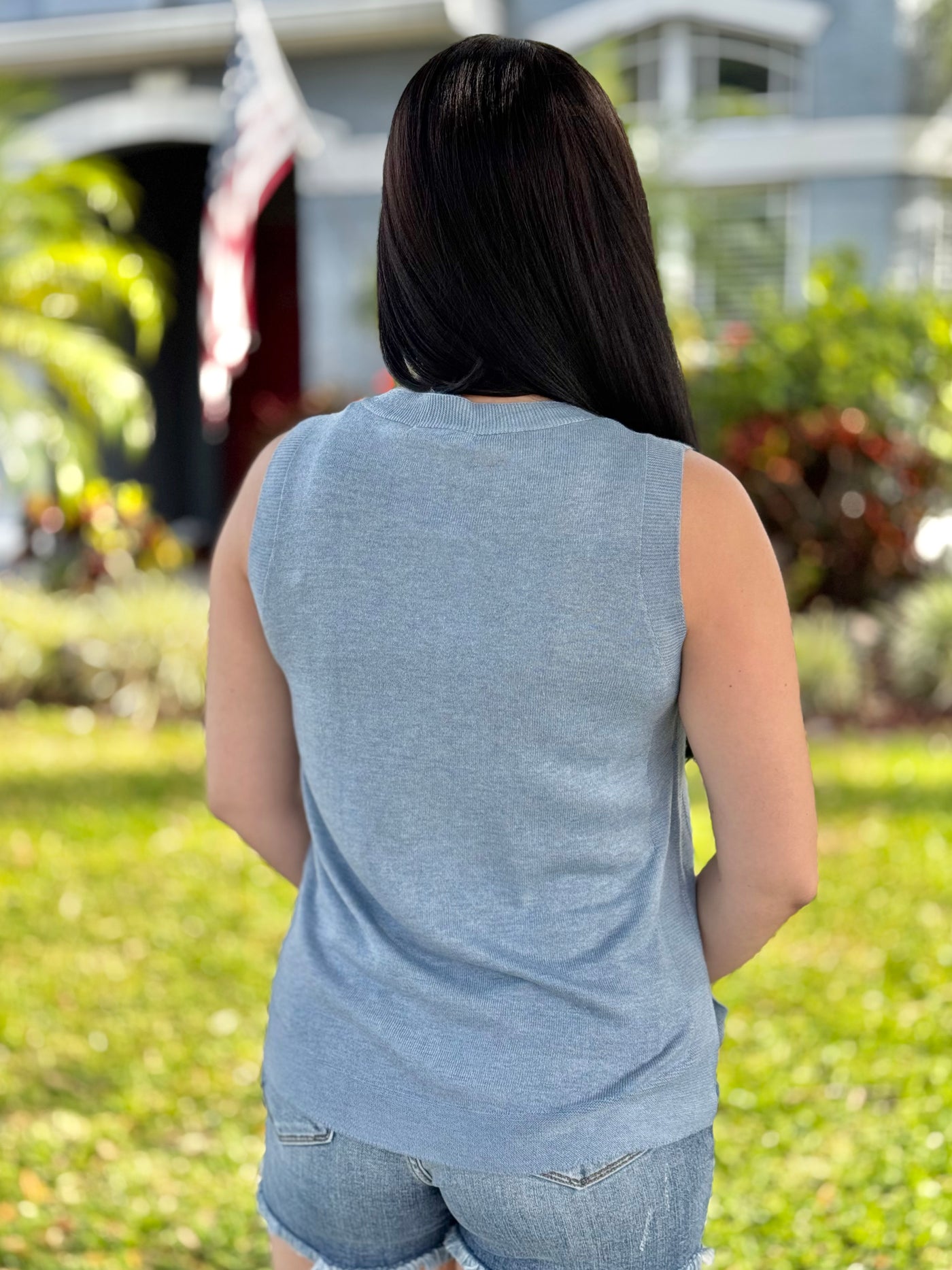 The Jet Setter Tank - Light Blue