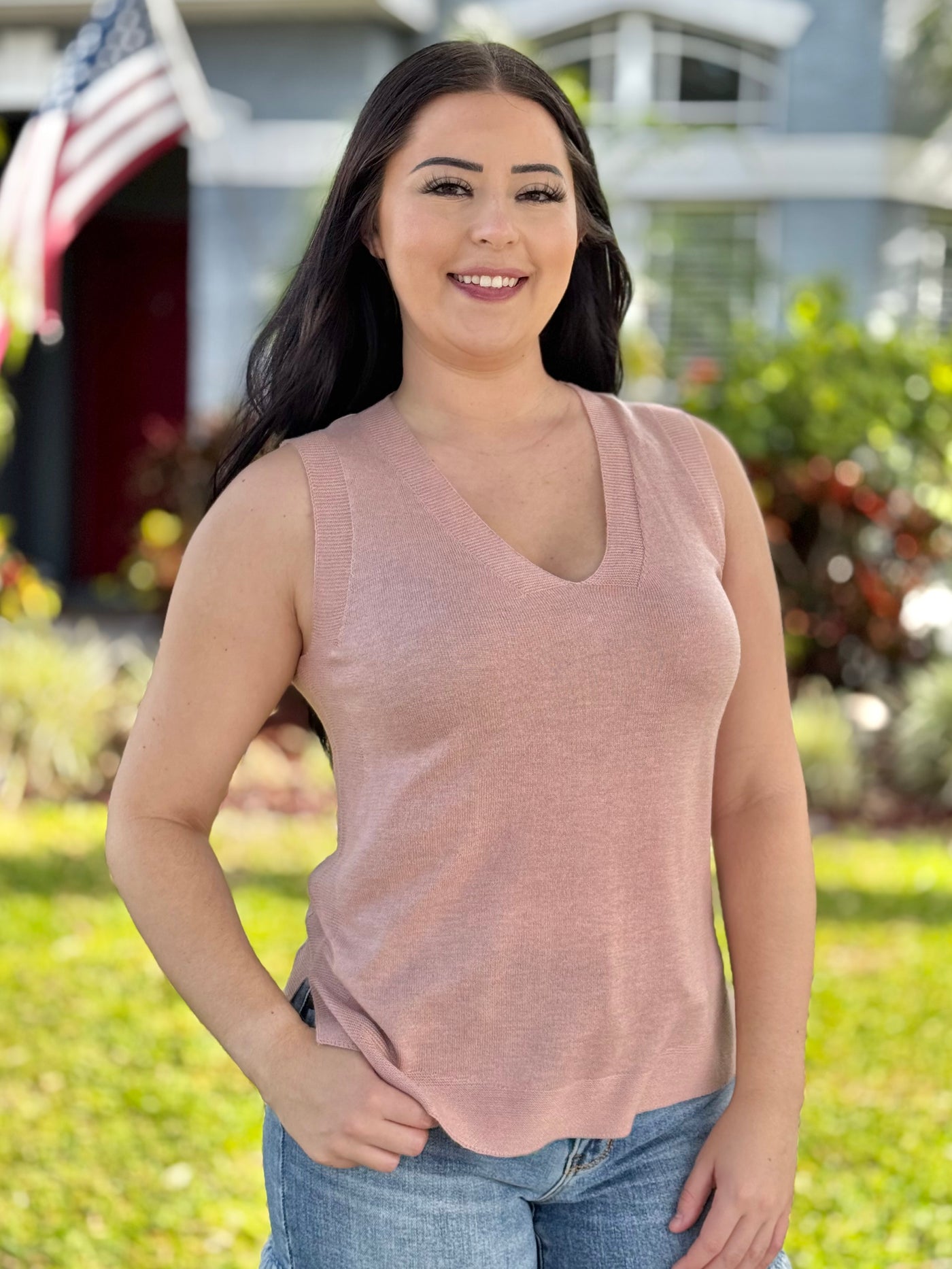 The Jet Setter Tank - Blush
