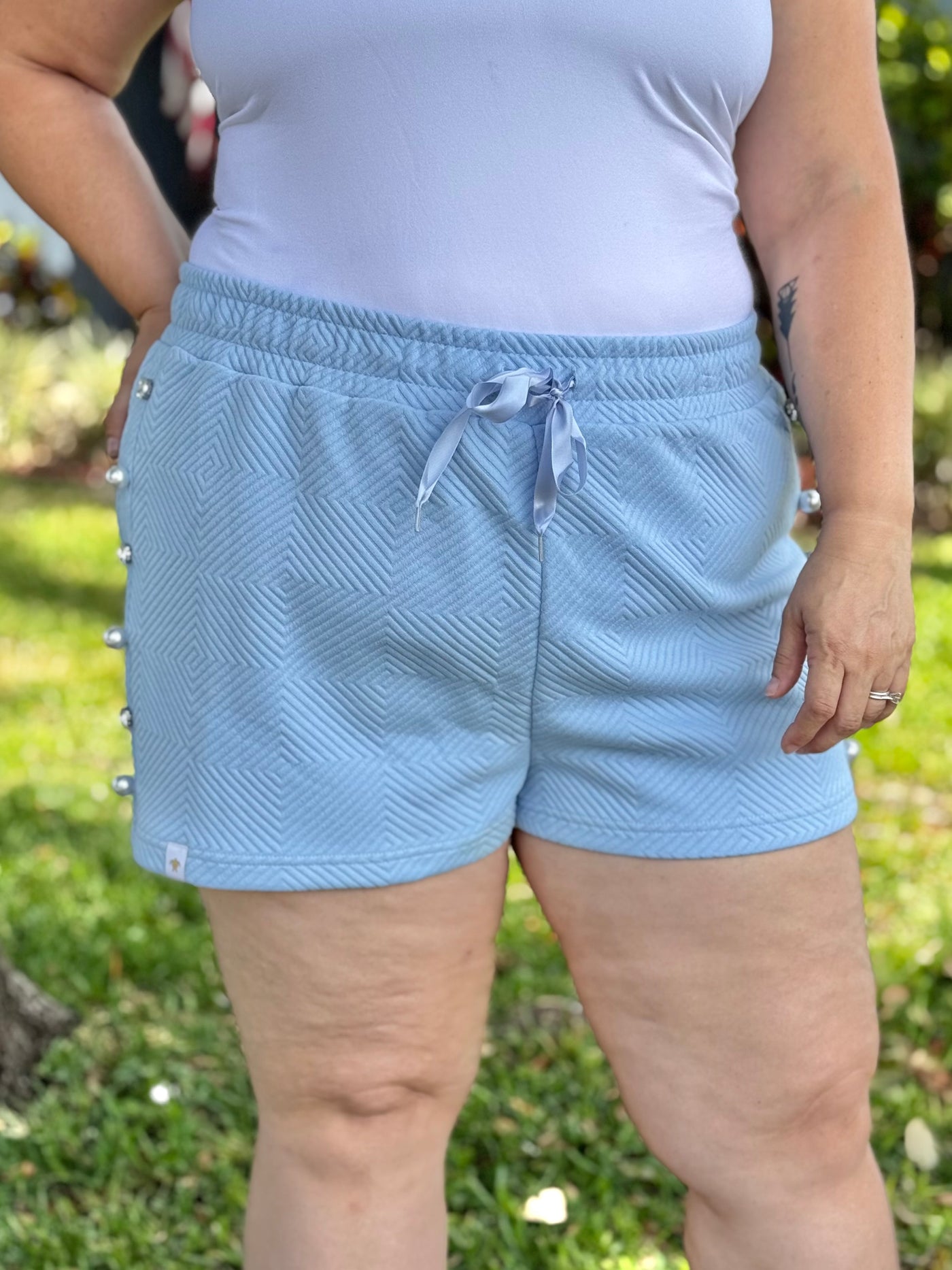 Queen Of The Country Club Shorts By Simply Southern - Surf