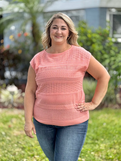 Sunset Picnic Top - Peach