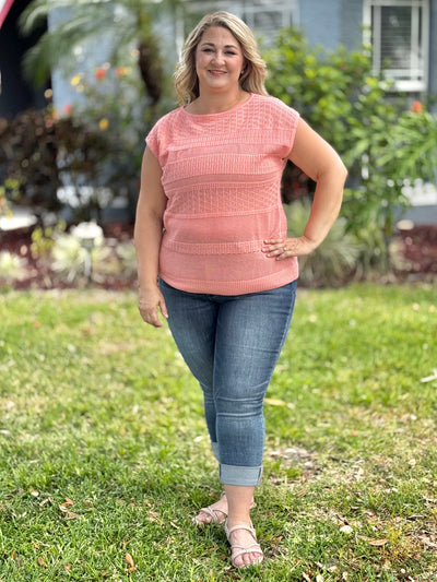 Sunset Picnic Top - Peach